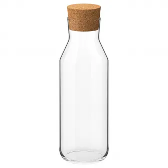 IKEA IKEA 365+ Carafa cu dop, sticla transparenta/pluta, 1 l