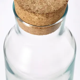 IKEA IKEA 365+ Carafa cu dop, sticla transparenta/pluta, 1 l