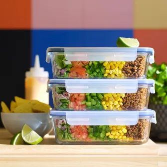 IKEA IKEA 365+ Caserola cu capac, dreptunghiular sticla/plastic, 1.0 l