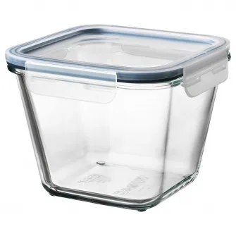 IKEA IKEA 365+ Caserola cu capac, patrat sticla/plastic, 1.2 l