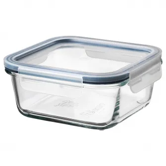 IKEA IKEA 365+ Caserola cu capac, patrat sticla/plastic, 600 ml