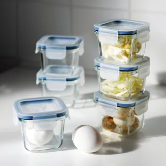 IKEA IKEA 365+ Caserola cu capac, patrat/sticla, 180 ml