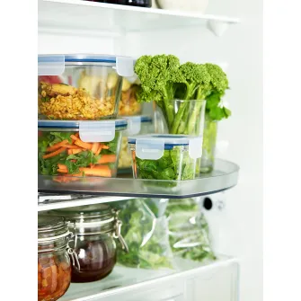 IKEA IKEA 365+ Caserola cu capac, patrat/sticla, 180 ml