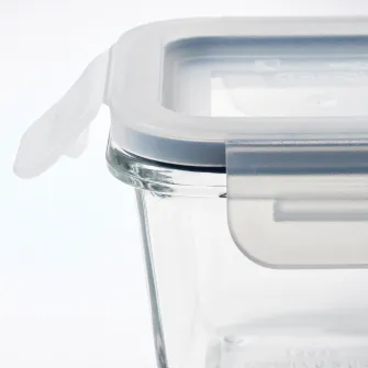 IKEA IKEA 365+ Caserola cu capac, patrat/sticla, 180 ml