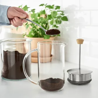 IKEA IKEA 365+ Filtru cafea/ceai, sticla transparenta/inox, 1 l