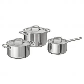 IKEA IKEA 365+ Set vase, 6 piese, inox