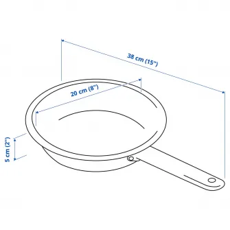 IKEA IKEA 365+ Tigaie, inox/strat antiaderent, 20 cm