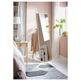 IKEA IKORNNES Oglinda cu suport, frasin, 52x167 cm