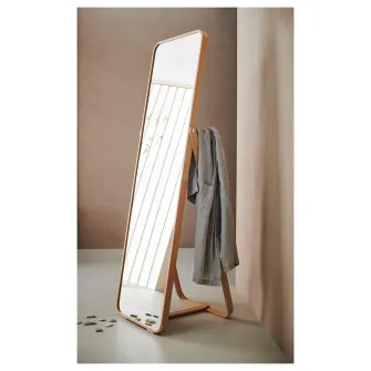 IKEA IKORNNES Oglinda cu suport, frasin, 52x167 cm