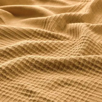 IKEA INDIRA Cuvertura, galben-bej, 150x250 cm