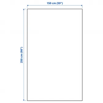 IKEA INDIRA Cuvertura, gri inchis-albastru, 150x250 cm