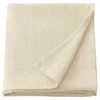 IKEA INDIRA Cuvertura, natur/bumbac nealbit, 150x250 cm