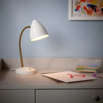 IKEA ISNÅLEN Veioza birou LED, alb/alama