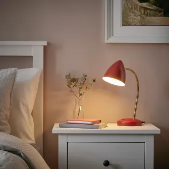 IKEA ISNÅLEN Veioza birou LED, rosu/alama