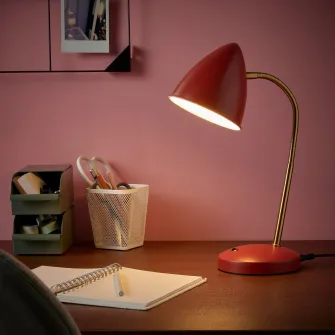 IKEA ISNÅLEN Veioza birou LED, rosu/alama