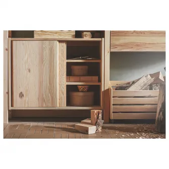 IKEA IVAR Cutie depozitare + rotile, pin, 78x30 cm
