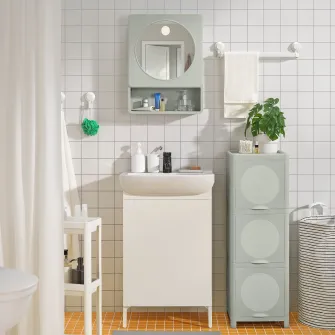 IKEA IVÖSJÖN Corp cu usi, verde, 33x34x99 cm