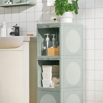 IKEA IVÖSJÖN Corp cu usi, verde, 33x34x99 cm