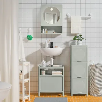 IKEA IVÖSJÖN Masca pentru lavoar, cu usi glisante/verde, 50x33x57 cm