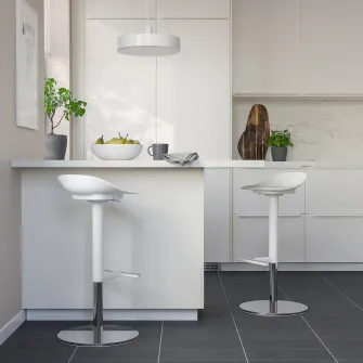 IKEA JANINGE Scaun bar, alb, 76 cm
