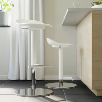 IKEA JANINGE Scaun bar, alb, 76 cm