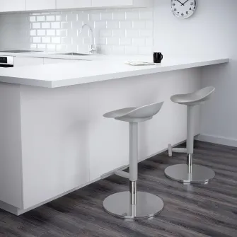 IKEA JANINGE Scaun bar, gri, 76 cm