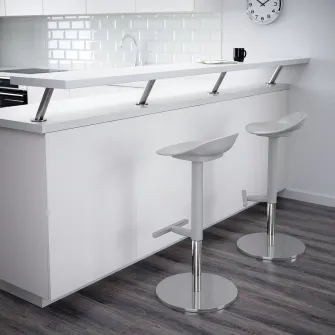 IKEA JANINGE Scaun bar, gri, 76 cm