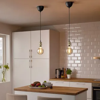 IKEA JÄLLBY Set cablaj lampa, textil alamit, 1.4 m