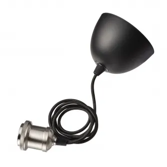 IKEA JÄLLBY Set cablaj lampa, textil nichelat, 1.4 m