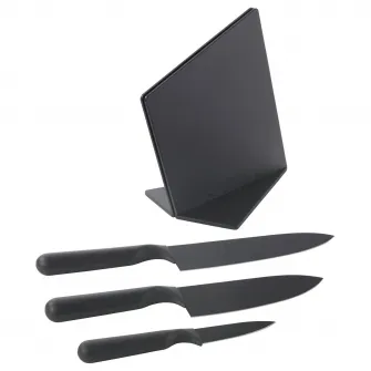IKEA JÄMFÖRA Suport cu 3 cutite, negru