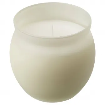 IKEA JÄMLIK Lumanare parfumata pahar, vanilie/bej deschis, 50 h