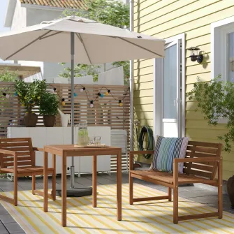 IKEA JOGGESÖ Umbrela soare, gri deschis-bej, 300 cm