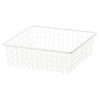IKEA JONAXEL Cos metalic, alb, 50x51x15 cm
