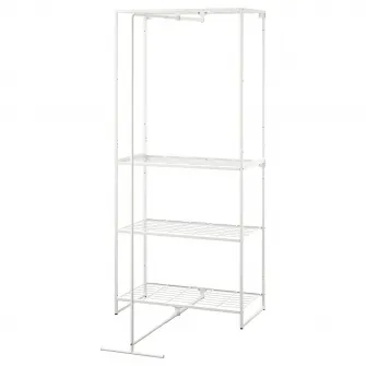 IKEA JOSTEIN Etajera cu uscator, interior/exterior/sarma alb, 81x53/117x180 cm