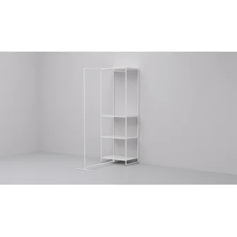 IKEA JOSTEIN Etajera cu uscator, interior/exterior/sarma alb, 81x53/117x180 cm