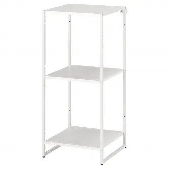 IKEA JOSTEIN Etajera, interior/exterior/metal alb, 41x40x90 cm