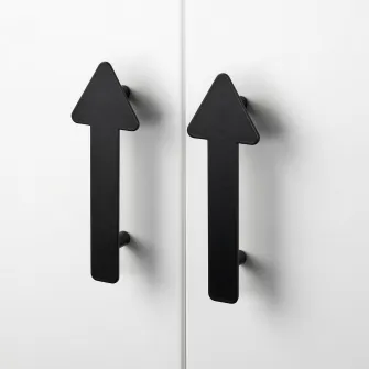 IKEA JÄRNSPARV Maner, negru/sageata, 141 mm
