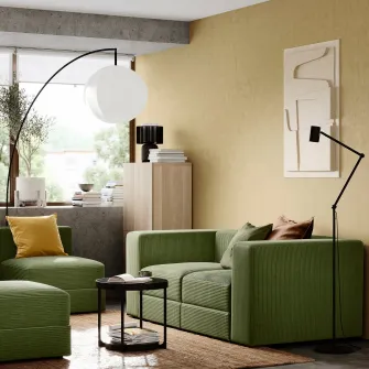 IKEA JÄTTEBO Canapea modulara 2locuri, Samsala galben-verde inchis