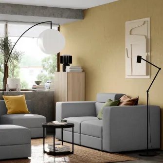 IKEA JÄTTEBO Canapea modulara 2locuri, cu tetiera/Tonerud gri