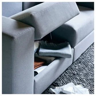 IKEA JÄTTEBO Canapea modulara 2locuri, cu tetiera/Tonerud gri