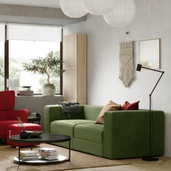 IKEA JÄTTEBO Canapea modulara 3 locuri, Samsala galben-verde inchis