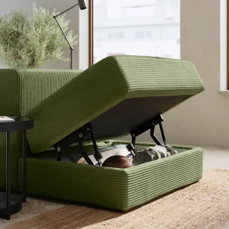 IKEA JÄTTEBO Canapea modulara 3 locuri, Samsala galben-verde inchis