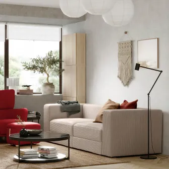IKEA JÄTTEBO Canapea modulara 3 locuri, Samsala gri-bej