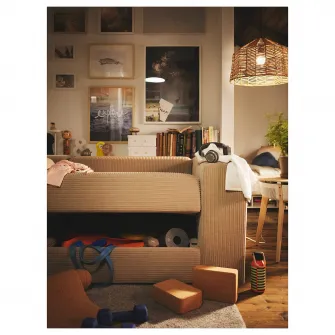 IKEA JÄTTEBO Canapea modulara 3 locuri, Samsala gri-bej