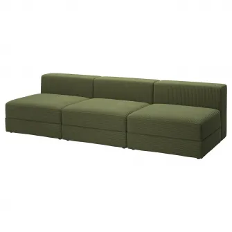 IKEA JÄTTEBO Canapea modulara, 4,5 locuri, Samsala galben-verde inchis