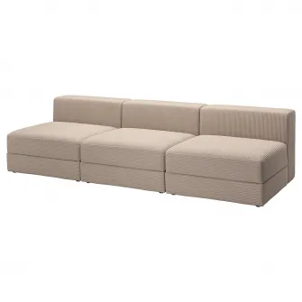 IKEA JÄTTEBO Canapea modulara, 4,5 locuri, Samsala gri-bej
