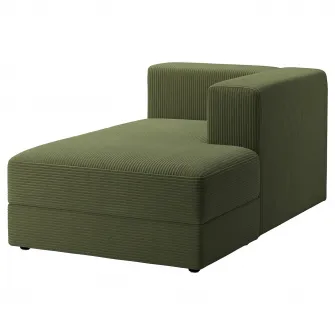 IKEA JÄTTEBO Modul sezlong, dreapta, cu brat/Samsala galben-verde inchis