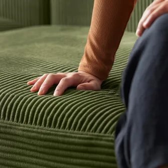 IKEA JÄTTEBO Modul sezlong, stanga, Samsala galben-verde inchis