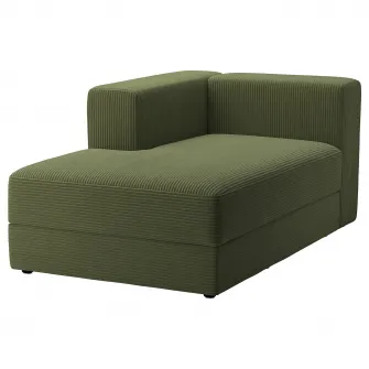 IKEA JÄTTEBO Modul sezlong, stanga, cu brat/Samsala galben-verde inchis