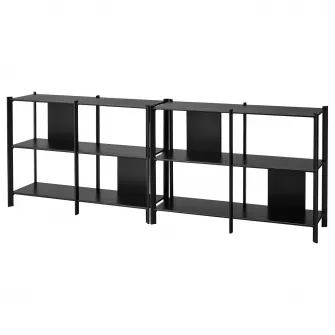 IKEA JÄTTESTA Ansamblu depozitare, negru, 240x40x85 cm
